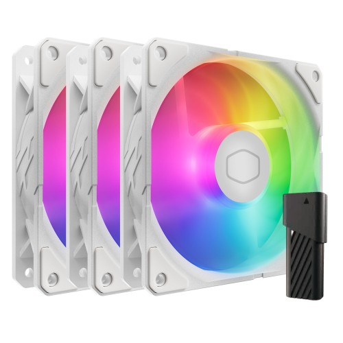 SickleFlow Edge White 120 ARGB 3-Pack Fan Kit/「SickleFlow Edge」120mm ARGBケースファン3個パック/ホワイト/A1 Mini LEDコントローラー付属