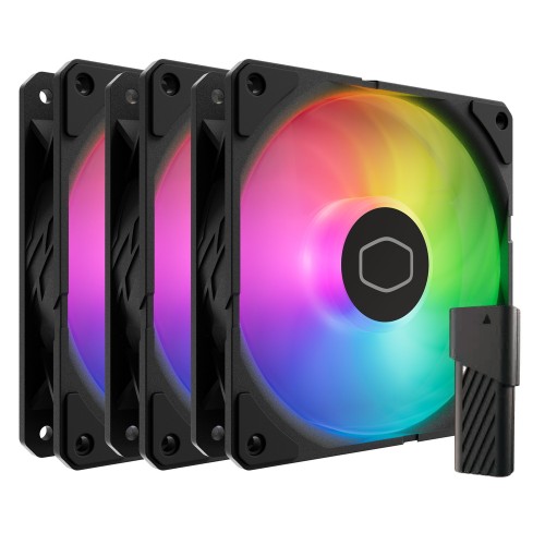 SickleFlow Edge 120 ARGB 3-Pack Fan Kit/「SickleFlow Edge」120mm ARGBケースファン3個パック/ブラック/A1 Mini LEDコントローラー付属
