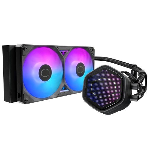 MasterLiquid 240 Atmos II Pixel LED/240mm水冷クーラー/ブラック/Pixel LEDパネル搭載/Intel LGA1851/1700/1200/1156/1155/1151/1150/AMD AM5/AM4対応