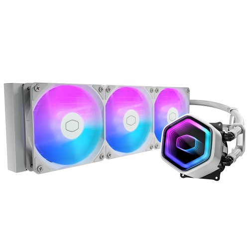 MasterLiquid Core II 360 White ARGB X6G2/360mm水冷クーラー/ホワイト/デュアルチャンバーポンプ採用/Intel LGA1851/1700/1200/1156/1155/1151/1150/AMD AM5/AM4対応