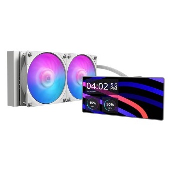 MasterLiquid Core LCD 6 inch 240 White ARGB/240mm水冷クーラー/ホワイト/6インチ大型LCD搭載/Intel LGA1851/1700/1200/1151/1150/1155/1156/AMD AM5/AM4対応