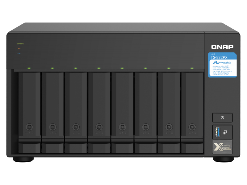 TS-832PX ニアライン 64TB (8TB x 8)