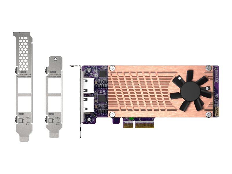 2 x M.2 PCIe SSD + 2ポート 2.5GbE LANカード (QM2-2P2G2T、組込)