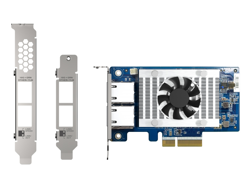 2ポート 10GbE 10GBASE-T LANカード (QXG-10G2T-X710、単体)