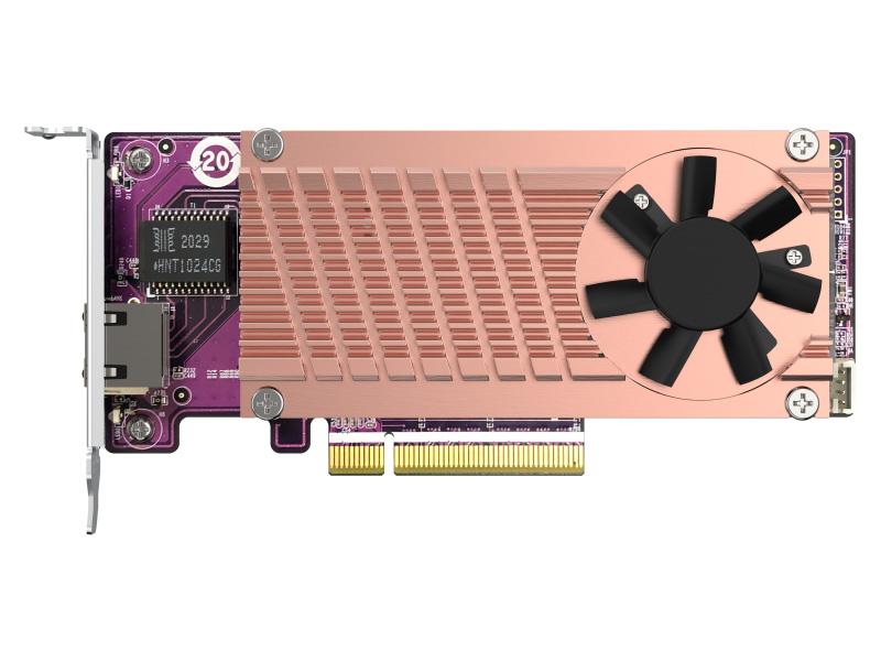 2 x M.2 PCIe SSD + 1ポート 10GbE LANカード (QM2-2P10G1TB、単体)