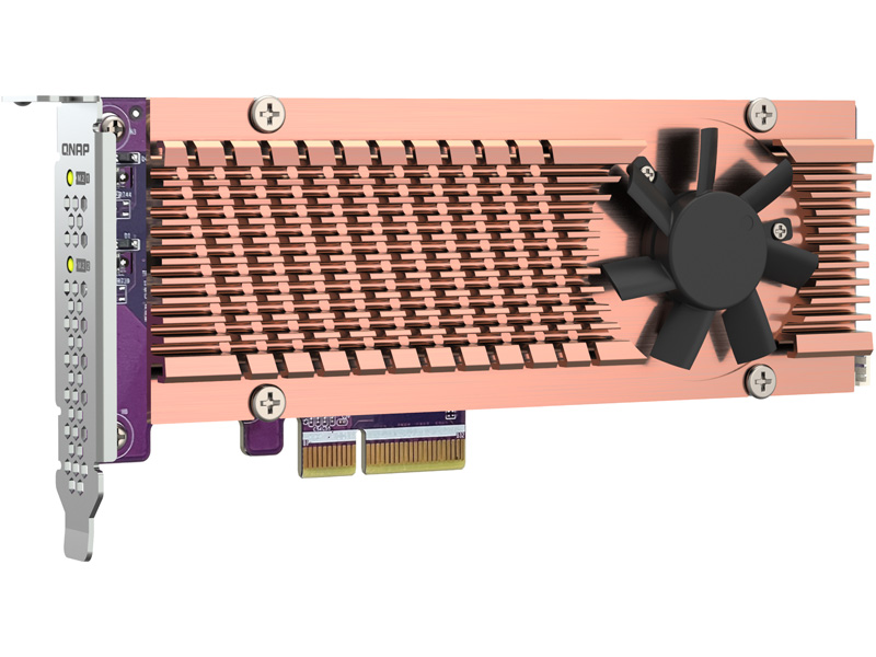 2 x M.2 PCIe SSD 拡張カード (QM2-2P-344A、組込)