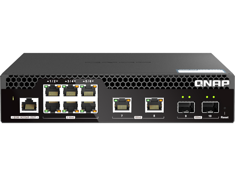 QSW-M2106R-2S2T L2 Webマネージドスイッチ(4x10GbE + 6x2.5GbE)