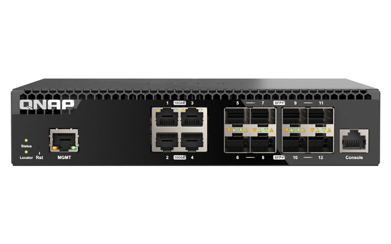 QSW-M3212R-8S4T Webマネージドスイッチ(8x10GbE SFP+ +4x10GbE)
