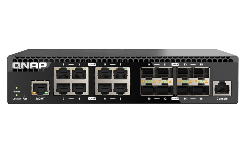 QSW-M3216R-8S8T Webマネージドスイッチ(8x10GbE SFP+ +8x10GbE)