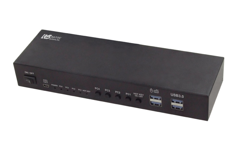 4K60Hzデュアルディスプレイ対応 HDMIパソコン切替器（4台用）