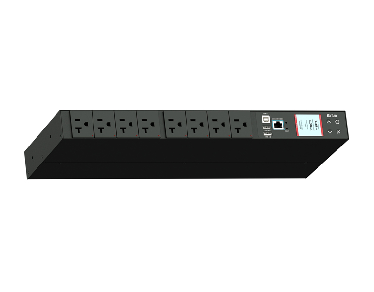 iPDU 単相 AC100V 15A 入力プラグ：NEMA 5-15P アウトレット：NEMA 5-20R(8) 1.5kVA 1Uタイプ ※NEMA5-15R接続可能