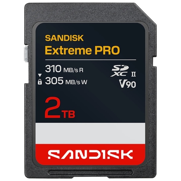 SANDISK Extreme Pro SD UHS-II V90カード 2TB