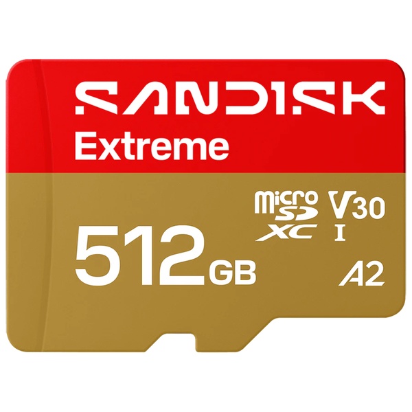 SANDISK Extreme microSD UHS-Iカード 512GB