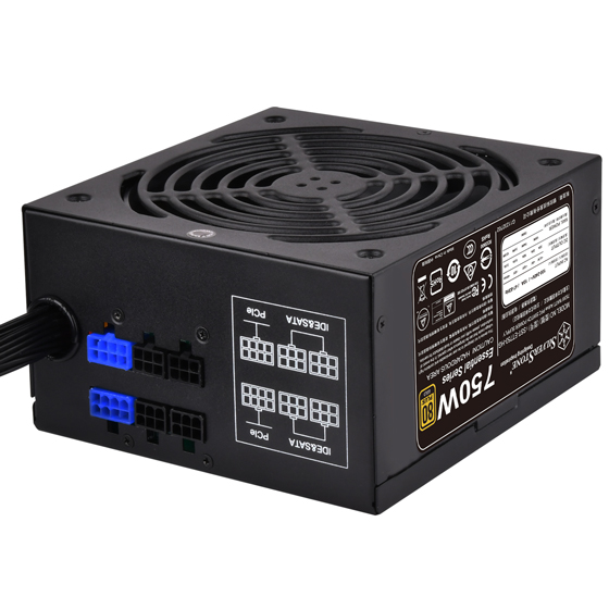 SilverStone セミモジュール式フラットケーブル 80PLUS GOLD ATX電源 750Wモデル