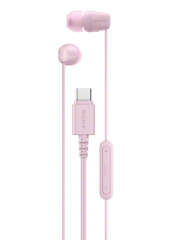 密閉型ステレオヘッドホン（入力プラグ USB Type-C） ピンク