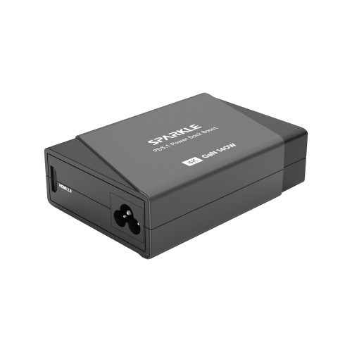 SPARKLE Power Dock Boost TC-9411M/コンパクトな多機能ドッキングステーション/150W GaN電源内蔵/最大140WのUSB-C給電に対応/4K HDMIポート/Windows、macOS対応