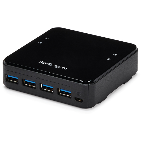 4x4対応USB3.0周辺機器共有スイッチ4台のコンピュータから4口の周辺機器にアクセスPC4台共有USB3.0切替器Mac/Windows/Linux対応