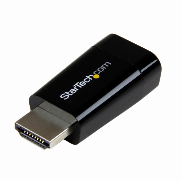 コンパクトHDMI-VGA変換アダプタ/コンバータ(Chromebook/Ultrabook/ノートパソコンに最適)HDMIオス-アナログRGB(D-Sub15ピン)メス変換コネクタ1920x1200/1080p