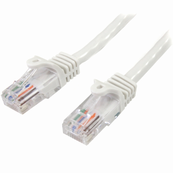 カテゴリ5eLANケーブル10mホワイトツメ折れ防止RJ45コネクタCat5eUTPイーサネットケーブル