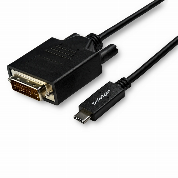 USB-C-DVIディスプレイケーブル3mブラック1920x1200/1080p対応USBType-C接続DVIモニタケーブル