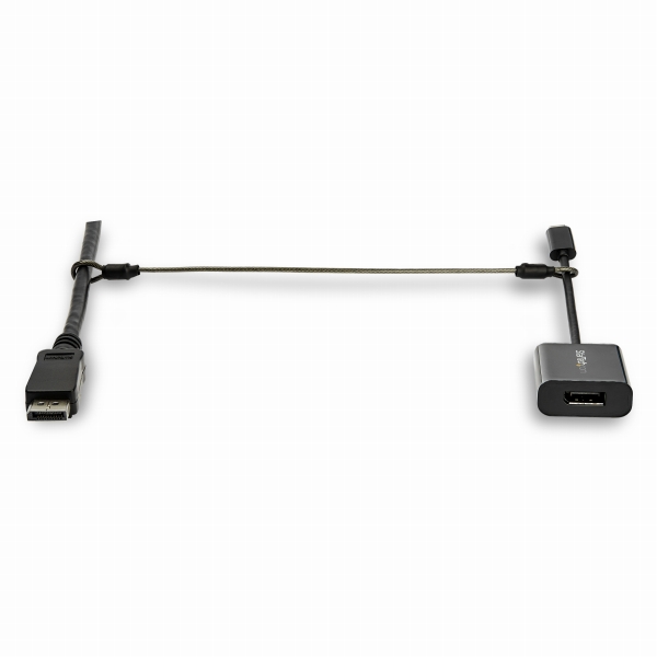 ケーブル/アダプタ連結用セキュリティワイヤー5個入りパックユニバーサル盗難防止スチールワイヤ熱収縮チューブ付属