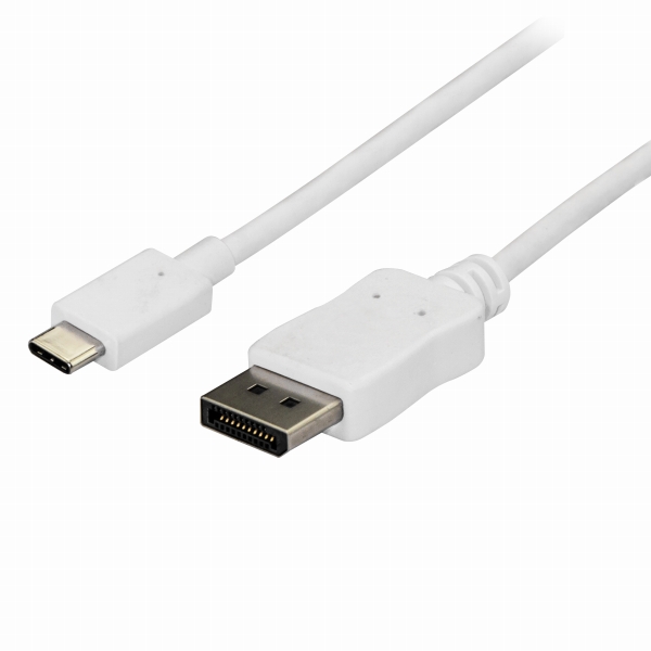 USB-C-DisplayPortディスプレイ変換ケーブルUSBType-C-ディスプレイポート変換アダプタ1m4K/60Hzホワイト