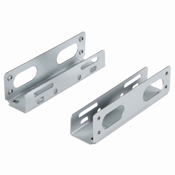 3.5インチHDD変換マウンタ5インチベイ固定用3.5インチハードディスク専用マウンタシルバーメタルブラケット