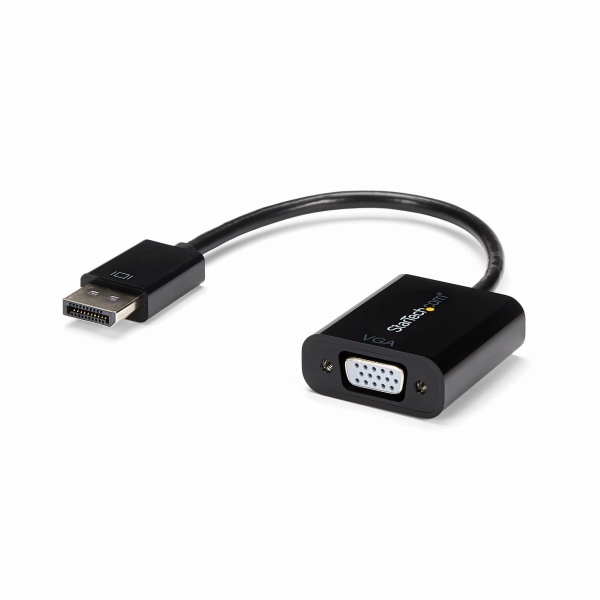 DisplayPort(オス)-VGA(メス)変換アダプタディスプレイポート/DP-VGA(D-Sub15ピン)変換ケーブル1920x1200ブラック