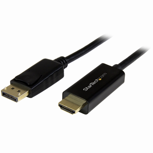 DisplayPort-HDMI変換ケーブル1m4K解像度/UHD対応ディスプレイポート（DP）-HDMIアダプタ（ケーブル内蔵）オス/オス