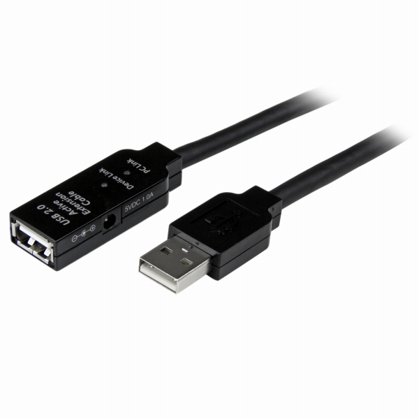 USB2.0アクティブ延長ケーブル20mType-A(オス)-Type-A(メス)USB2.0リピータケーブル