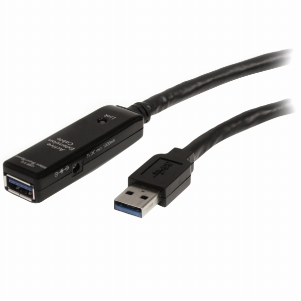 USB3.0アクティブ延長ケーブル10mType-A(オス)-Type-A(メス)USB3.0リピータケーブル