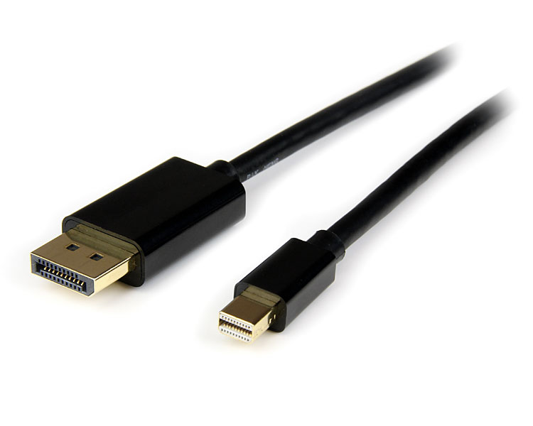 4mMiniDisplayPort-DisplayPort変換ケーブルDP/ディスプレイポート(オス)-mDP/ミニディスプレイポート(オス)
