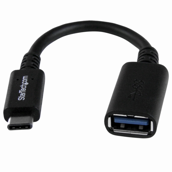 15cmブラックUSB3.1Type-C-USB3.0タイプA変換アダプタ