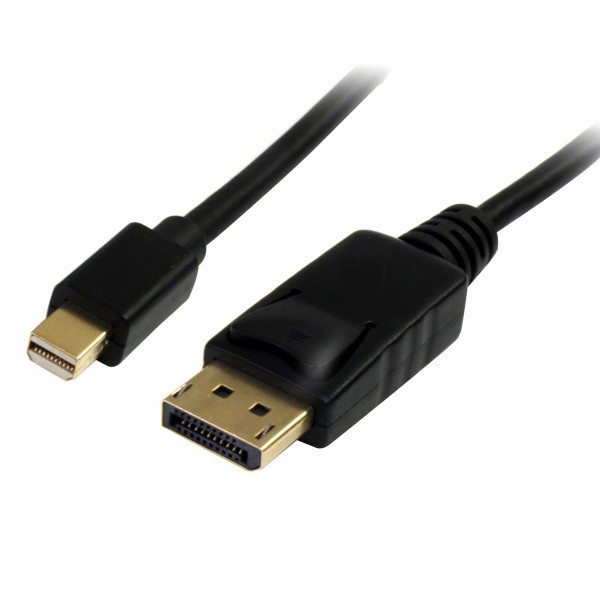 1mMiniDisplayPort-DisplayPort1.2変換ケーブルMiniDP/ミニディスプレイポート(オス)-ディスプレイポート/DP(オス)4K映像出力に対応