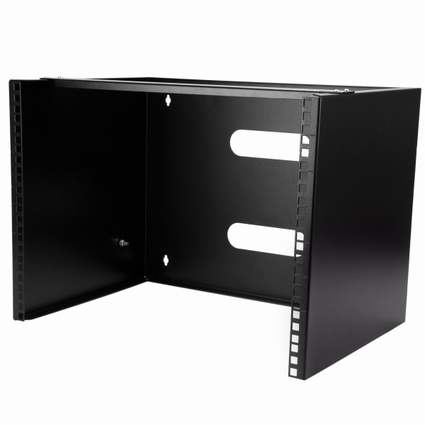 スチール製ラックマウントブラケット(19インチ/8U/奥行き12インチ)ネットワーク/ラックマウント機器対応耐荷重20kg