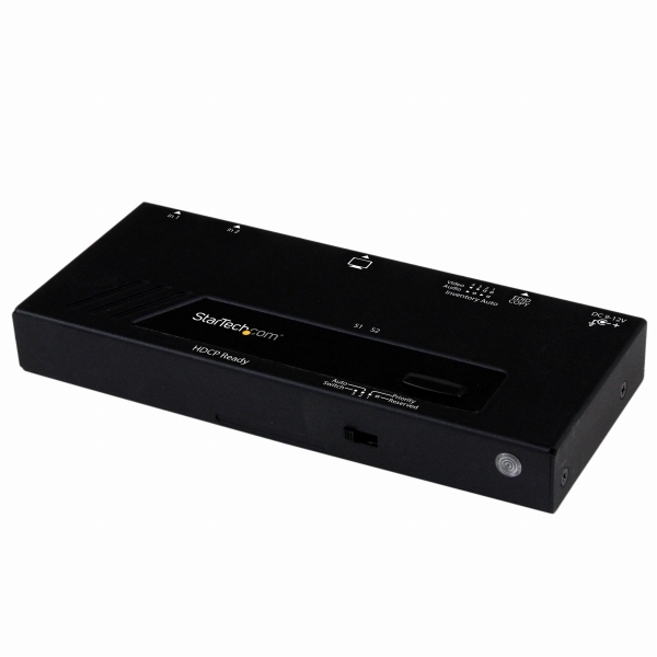 2入力1出力HDMIディスプレイ切替器/セレクター/スイッチ1080p自動/優先切替機能付き