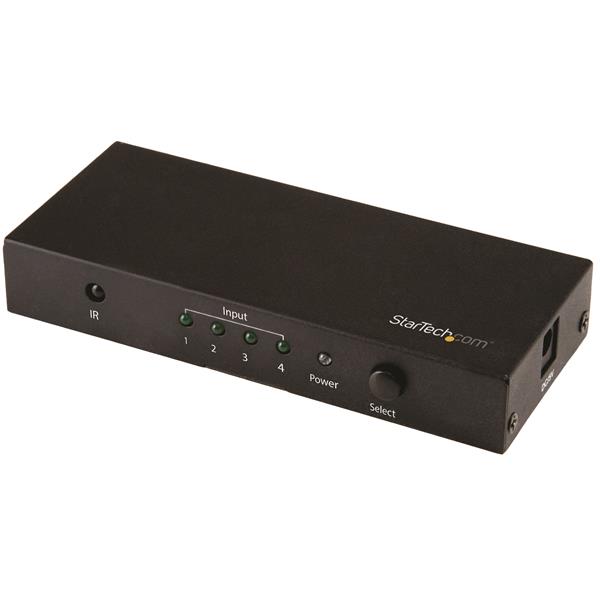 4入力1出力HDMIディスプレイ切替器/スイッチャ―/セレクター自動切替機能付きUltraHD4K/60Hz対応リモコン付属