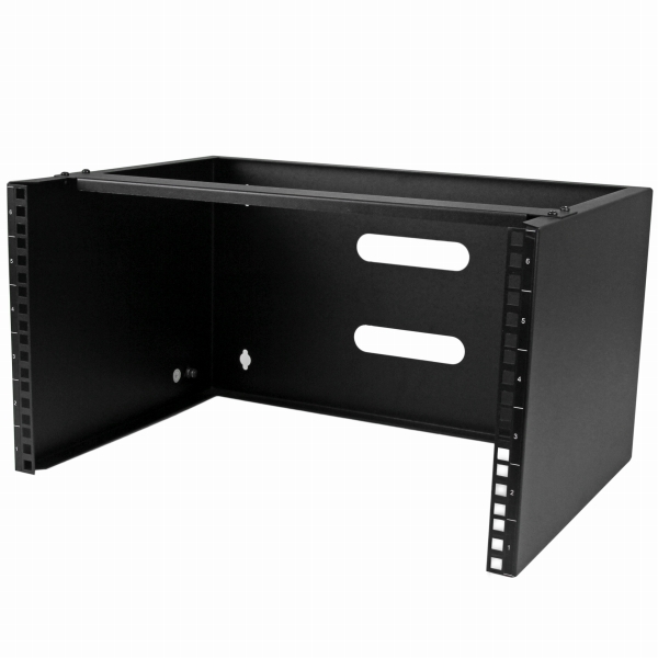 壁掛けパッチパネル用ラック型ブラケット(19インチ/6U/奥行き12インチ)ネットワーク/ラックマウント機器にも対応耐荷重20kg
