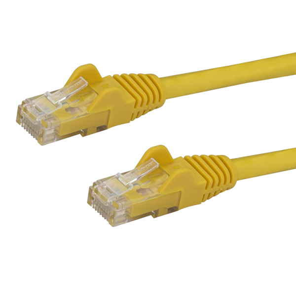 カテゴリ6LANケーブル2mイエローツメ折れ防止RJ45コネクタCat6UTPギガビットイーサネットケーブル