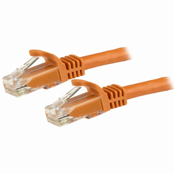 カテゴリ6LANケーブル1mオレンジツメ折れ防止RJ45コネクタCat6UTPギガビットイーサネットケーブル