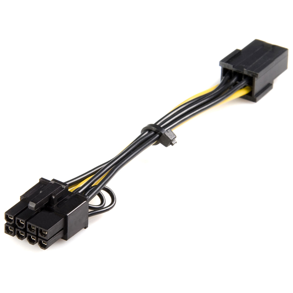 PCIExpress電源6ピン-8ピン変換アダプタケーブル8ピン補助電源コネクタを必要とするグラフィックカードに対応6ピン(メス)/8ピン(オス)