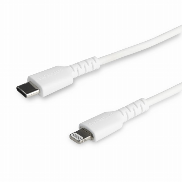 USBType-C-Lightningケーブル1mホワイトAppleMFi認証iPhone充電ケーブル高耐久性ライトニング-TypeCケーブル
