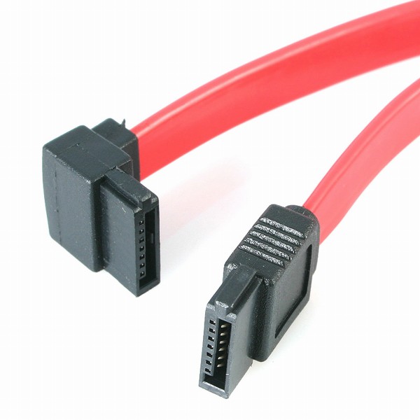 30cmシリアルATAケーブル片側上向きL型タイプSATA(7ピン)メス/SATA(7ピン)メス