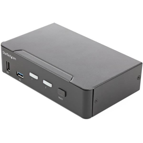 2ポートHDMIモニター1台対応KVMスイッチ/HDMI2.0対応PC切替器/2ポートUSB3.0ハブ、4ポートUSBHID、オーディオポート搭載/ホットキー&押しボタン切替