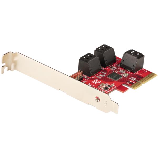 SATA6ポート増設PCIExpressインターフェースカード/PCI-SATA変換/6GbpsSATAコントローラ/ASM1166チップ搭載ソフトウエアRAID/ロープロファイルブラケット付属
