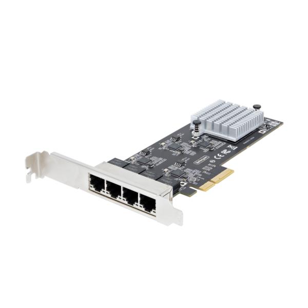 ネットワークアダプターカード/PCIExpressx4/4ポート/2.5G/マルチギガビットイーサネット/2.5GBASE-T&NBASE-T