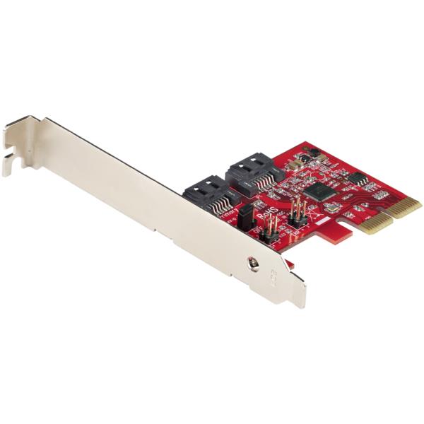 SATA2ポート増設PCIExpressインターフェースカード/6Gbps/ロープロファイル&フルサイズPCI対応/SATARAIDコントローラ/ASM1062Rチップ搭載ハードウエアRAID