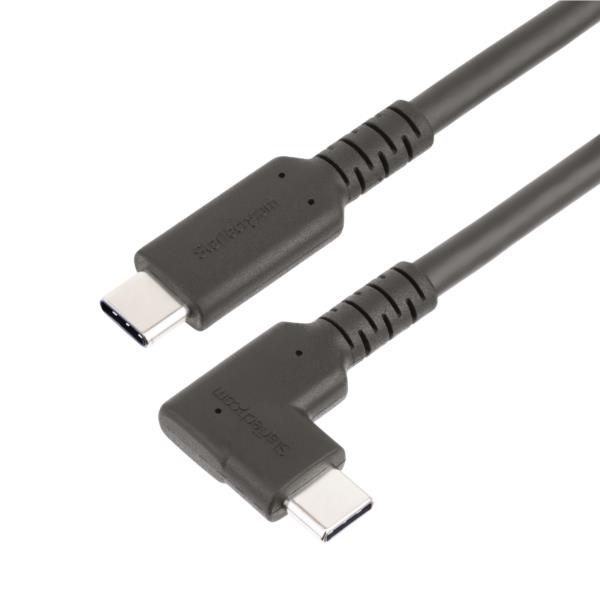 USB-Cケーブル/L型コネクター/高耐久/1m/USB3.2Gen2(10Gbps)/4K60HzDPAltモード/100WUSBPowerDelivery
