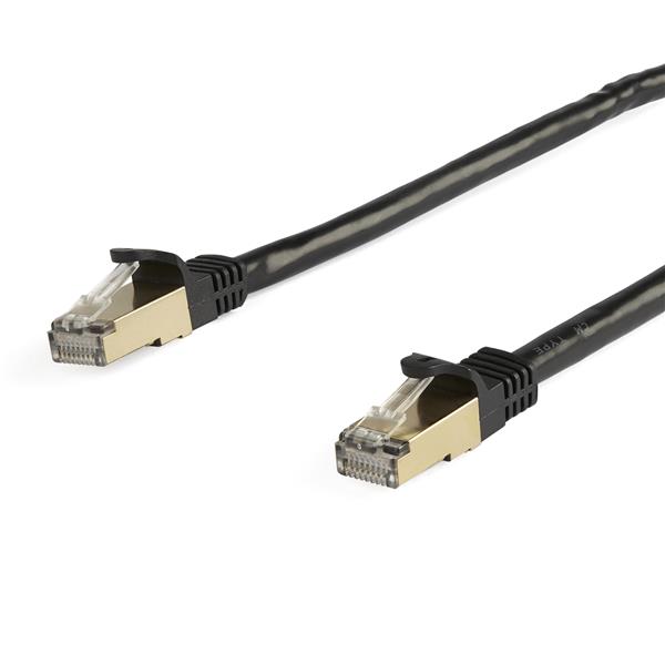 カテゴリー6aLANケーブル7mブラックツメ折れ防止RJ45コネクタCAT6aイーサネットケーブル