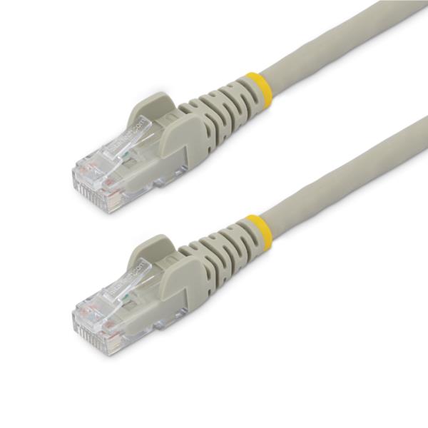 カテゴリー6LANケーブル-1m/グレー/LSZH(低煙ゼロハロゲン)対応/650MHz10GbE/100WPoE/UTP/ツメ折れ防止RJ45コネクタ/ETL規格認定品/24AWG